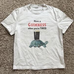 White Guinness Beer Turtle Tee